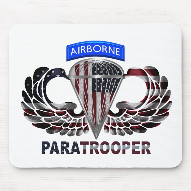 Tapis De Souris Drapeau de parachutiste américain sur mesure (Devant)