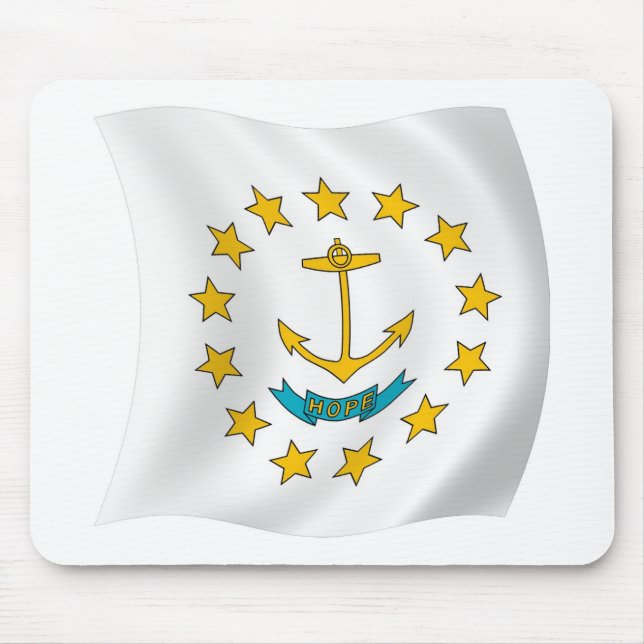 Tapis de souris Drapeau de Rhode Island (Devant)