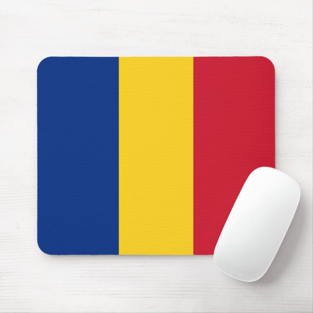 Tapis De Souris Drapeau de Roumanie (Avec souris)