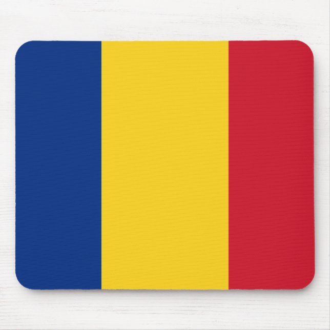 Tapis De Souris Drapeau de Roumanie Mousepad (Devant)