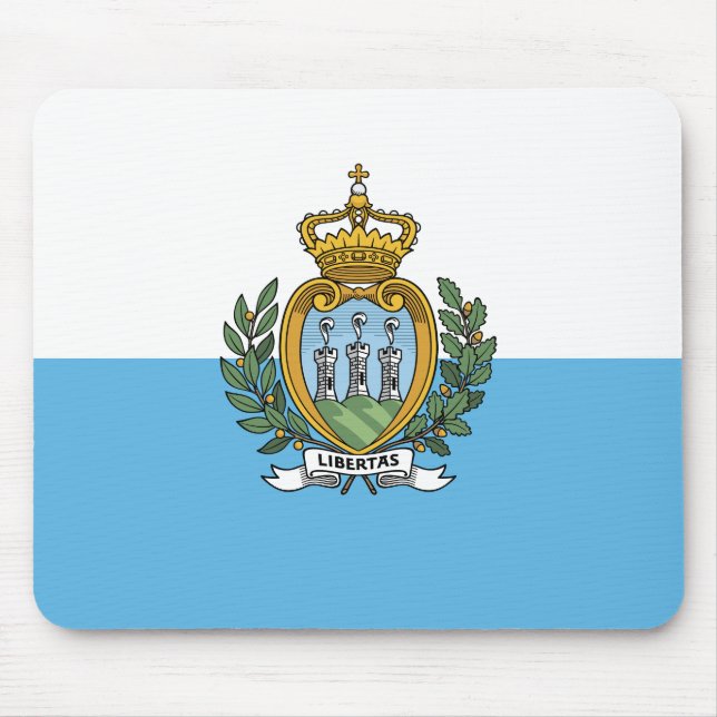 Tapis De Souris Drapeau de Saint-Marin (Devant)
