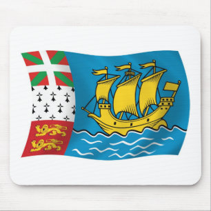 Tapis de souris Drapeau de Saint-Pierre-et-Miquelo