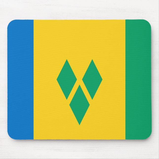 Tapis De Souris Drapeau de Saint-Vincent-et-les Grenadines (Devant)