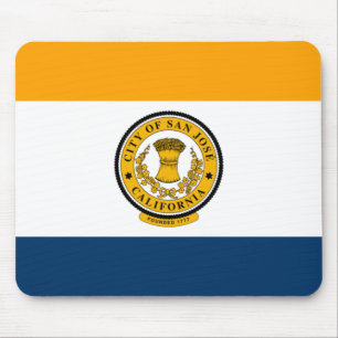 Tapis De Souris Drapeau de San Jose, Californie