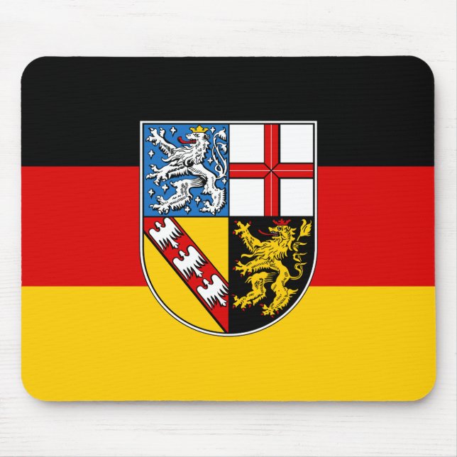 Tapis de souris Drapeau de Sarre (Devant)
