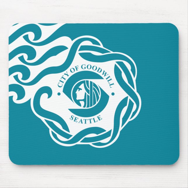 Tapis De Souris Drapeau de Seattle (Washington) (Devant)
