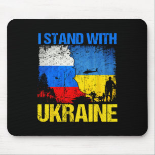 Tapis De Souris Drapeau de soldat soutien Je suis avec l'Ukraine r
