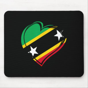 Tapis De Souris Drapeau de St Kitts Nevis Vacances Caraïbes Enfant