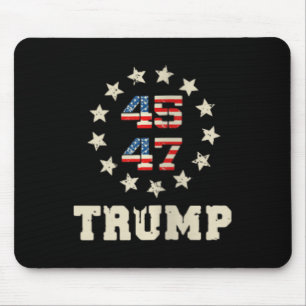 Tapis De Souris Drapeau de Trump 2024 pour les femmes (sur le dos)