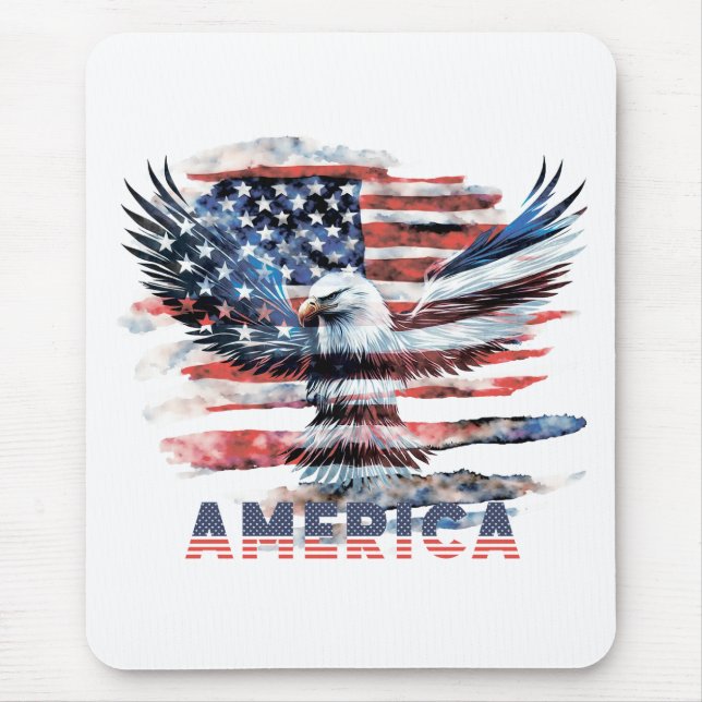 Tapis De Souris Drapeau des États-Unis. Amérique (Devant)