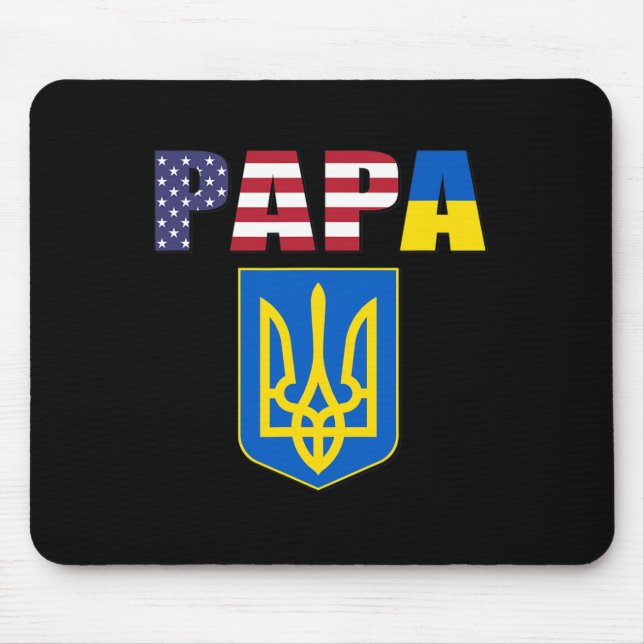 Tapis De Souris Drapeau des États-Unis et drapeau de l'Ukraine  (Devant)