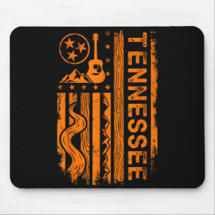 Tapis De Souris Drapeau des montagnes de guitare du Tennessee, fie