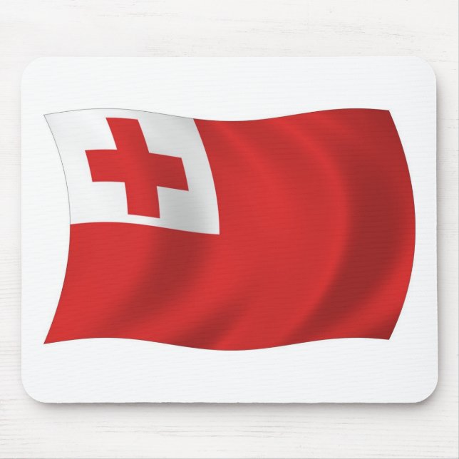 Tapis de souris Drapeau des Tonga (Devant)