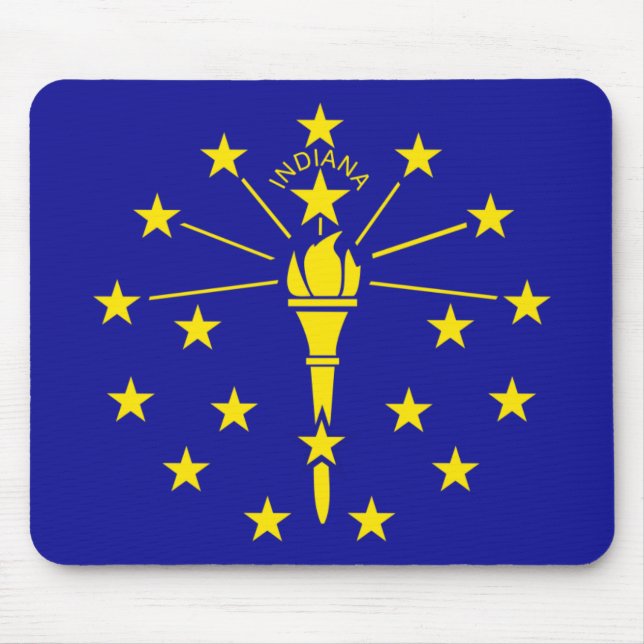 Tapis De Souris Drapeau d'état de l'Indiana (Devant)