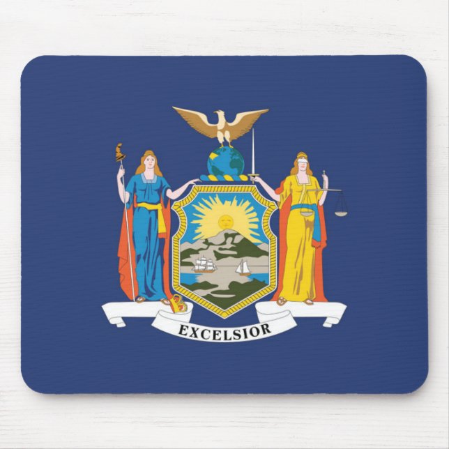 Tapis De Souris Drapeau d'État de New York, États-Unis (Devant)