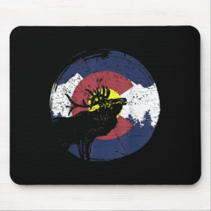Tapis De Souris Drapeau D'État Rétro Colorado Montagnes Rocheuses
