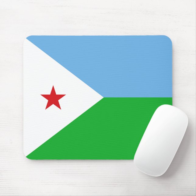 Tapis De Souris Drapeau Djibouti (Avec souris)