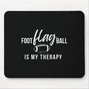 Tapis De Souris Drapeau drôle de football américain _ Thérapie de