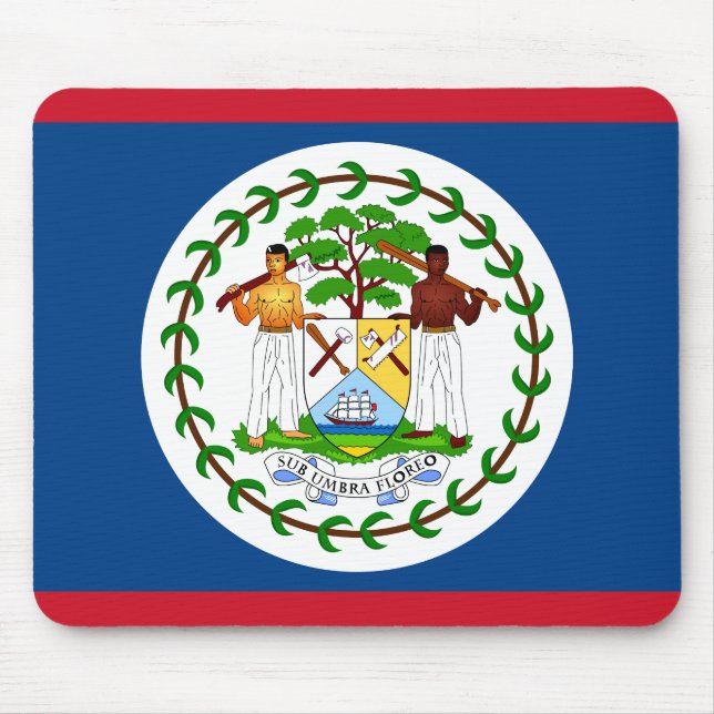 Tapis De Souris Drapeau du Belize (Devant)