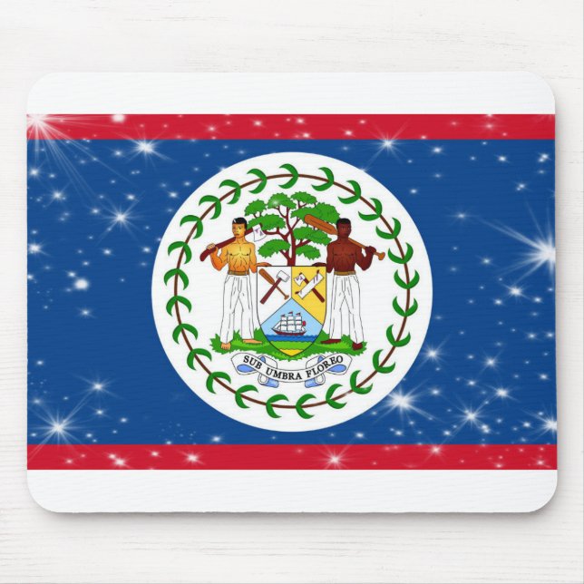 Tapis De Souris Drapeau du Belize (Devant)
