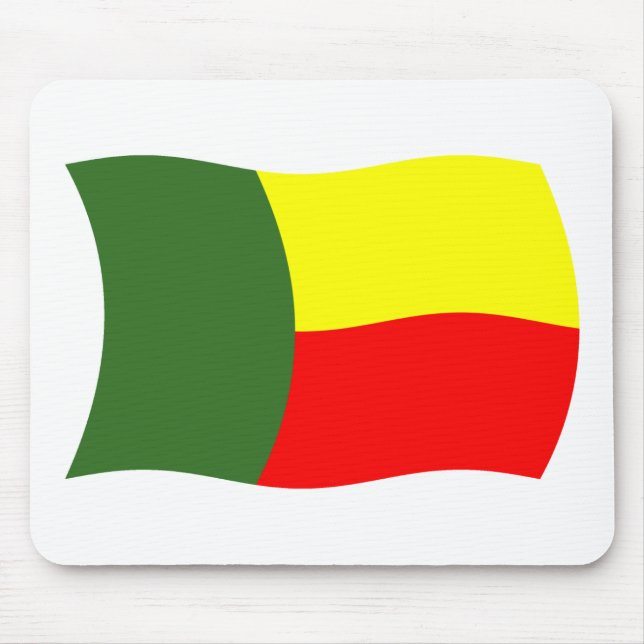 Tapis de souris Drapeau du Bénin (Devant)