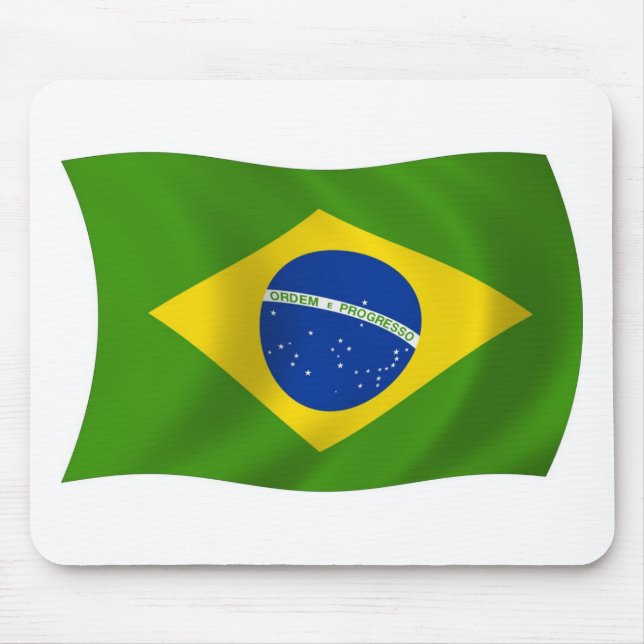Tapis de souris Drapeau du Brésil (Devant)