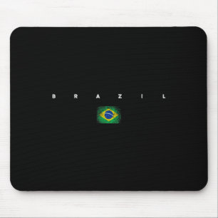 Tapis De Souris Drapeau du Brésil Fierté Vintageretro Football Bré