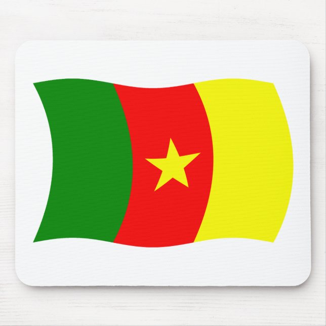 Tapis de souris Drapeau du Cameroun (Devant)
