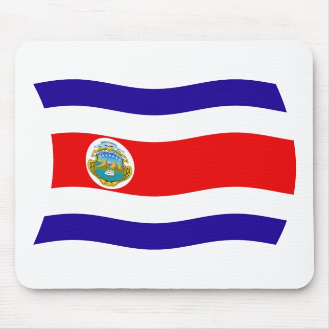 Tapis de souris Drapeau du Costa Rica (Devant)