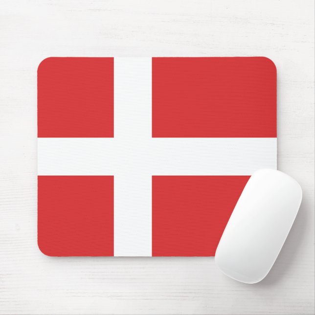 Tapis De Souris Drapeau du Danemark (Avec souris)