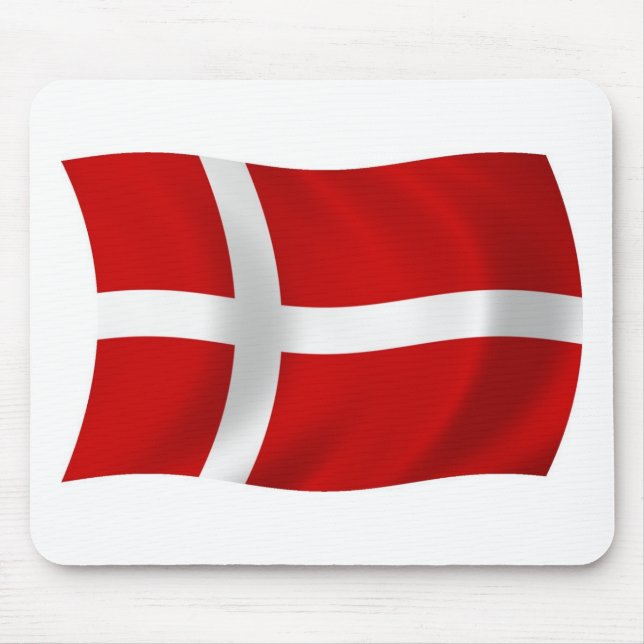 Tapis de souris Drapeau du Danemark (Devant)
