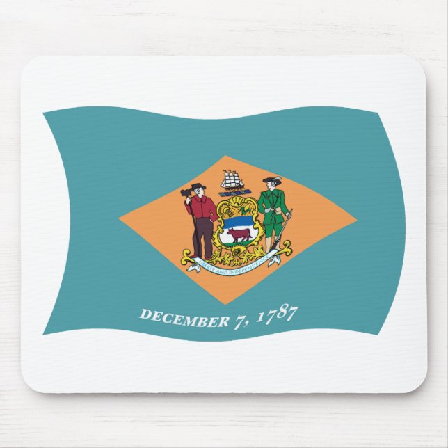 Tapis de souris drapeau du Delaware (Devant)