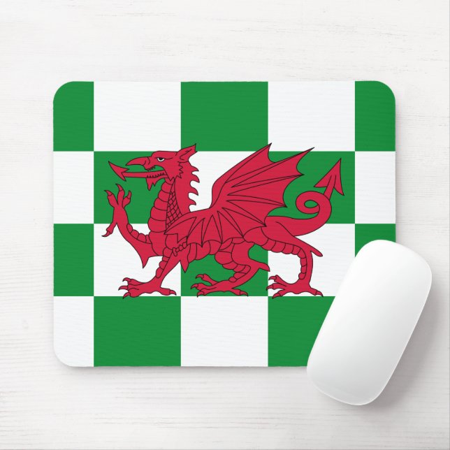 Tapis De Souris Drapeau du Dragon Rouge : Galles celtique à carrea (Avec souris)