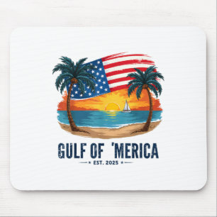Tapis De Souris Drapeau Du Golfe De Merica Usa Sunset Beach Amériq