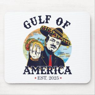 Tapis De Souris Drapeau Du Golfe D'Usa 2025 Amérique Vintage