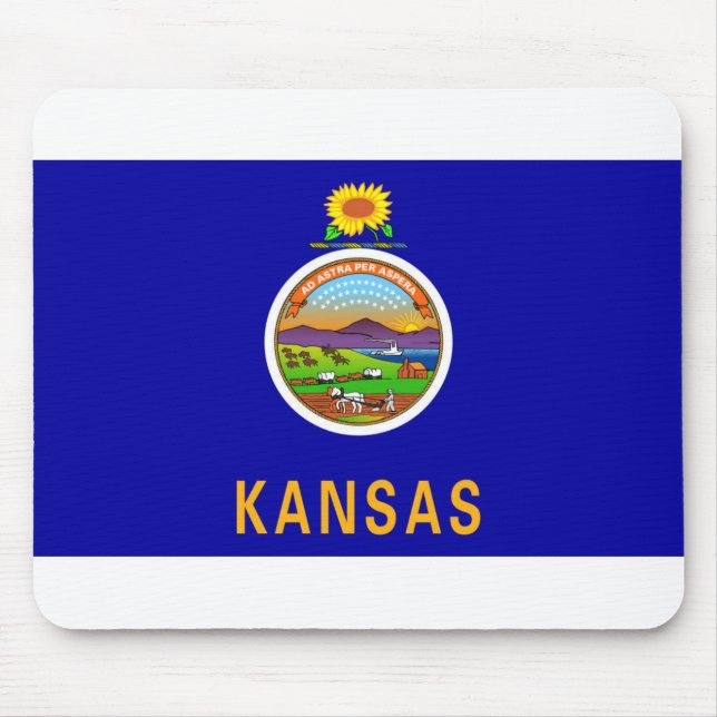 Tapis De Souris Drapeau du Kansas (Devant)