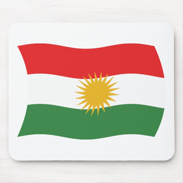 Tapis de souris Drapeau du Kurdistan (Devant)