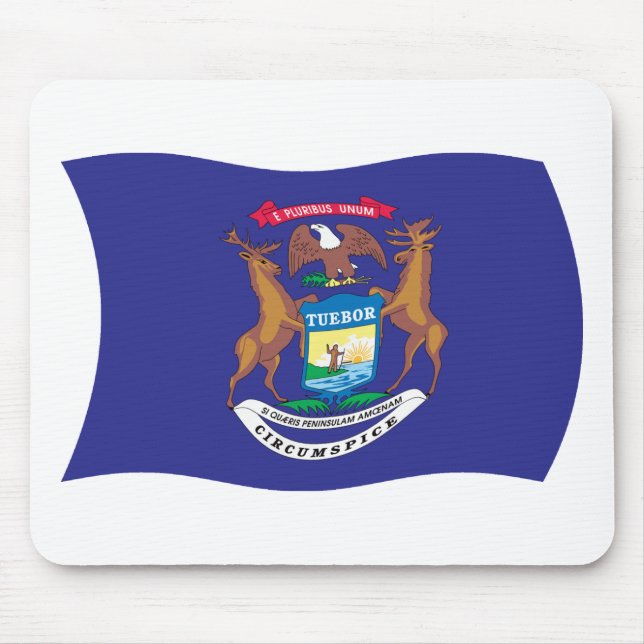 Tapis de souris Drapeau du Michigan (Devant)