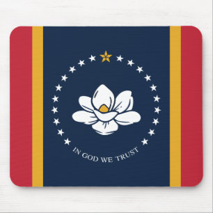 Tapis De Souris Drapeau du Mississippi - Nouveau drapeau Magnolia