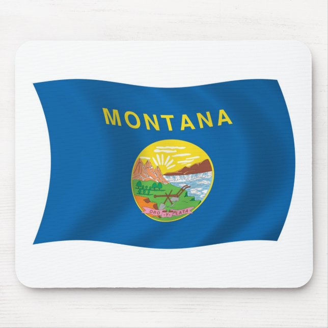 Tapis de souris Drapeau du Montana (Devant)