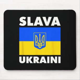Tapis De Souris Drapeau du pays Ukraine Fierté Slava Ukraini 2