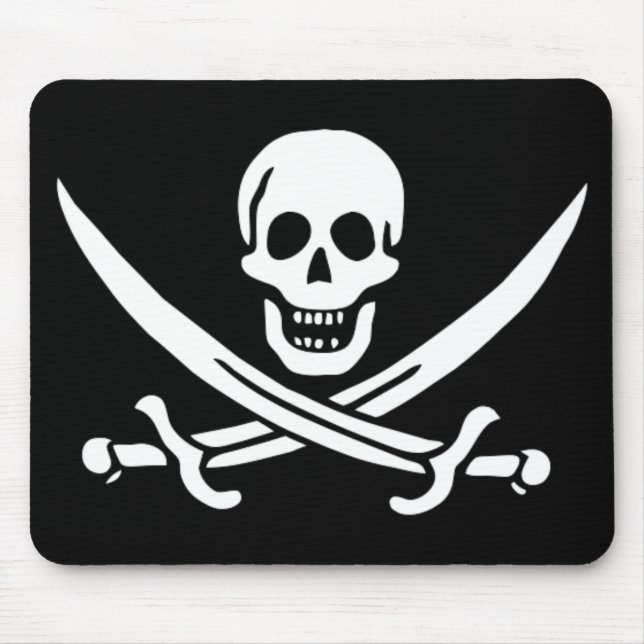 Tapis De Souris Drapeau du pirate JAck Rackam (Devant)