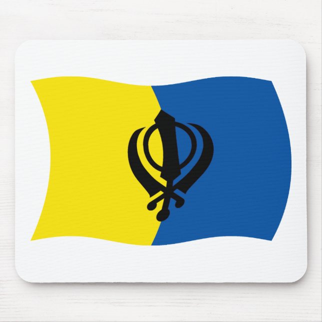 Tapis de souris drapeau du sikhisme (Devant)