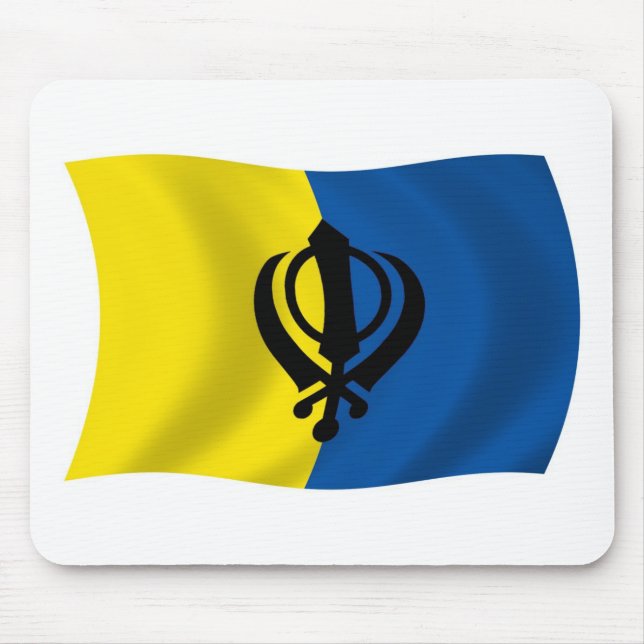 Tapis de souris Drapeau du sikhisme (Devant)