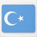 Tapis De Souris Drapeau du Turkestan oriental Ouyghur<br><div class="desc">Drapeau ouïghour du Turkestan oriental Mousepad</div>