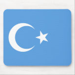Tapis De Souris Drapeau du Turkestan oriental Ouyghur<br><div class="desc">Drapeau ouïghour du Turkestan oriental Mousepad</div>