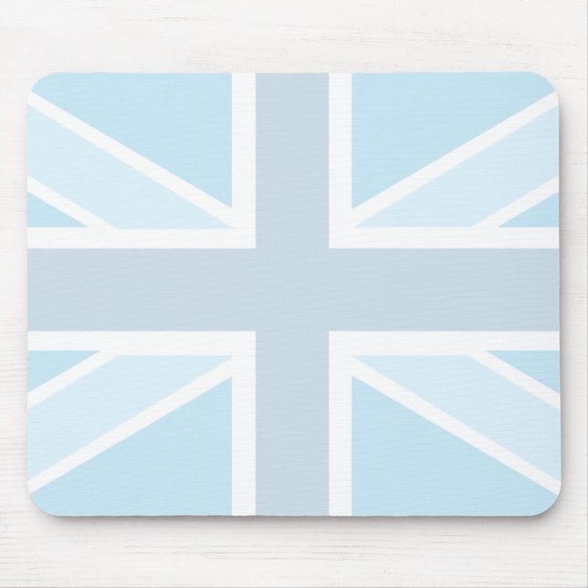 Tapis De Souris Drapeau d'Union Jack dans Mousepad bleu (Devant)