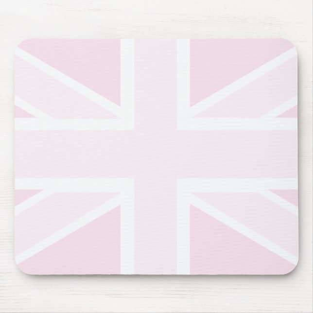 Tapis De Souris Drapeau d'Union Jack dans Mousepad rose (Devant)
