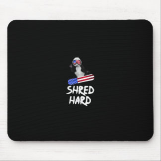 Tapis De Souris Drapeau dur américain Shore Panda Bear Snowboard T