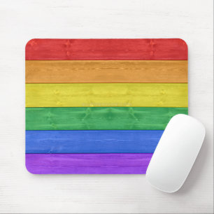 Tapis De Souris Drapeau en bois de SlipperyJoe's pride couleurs ar